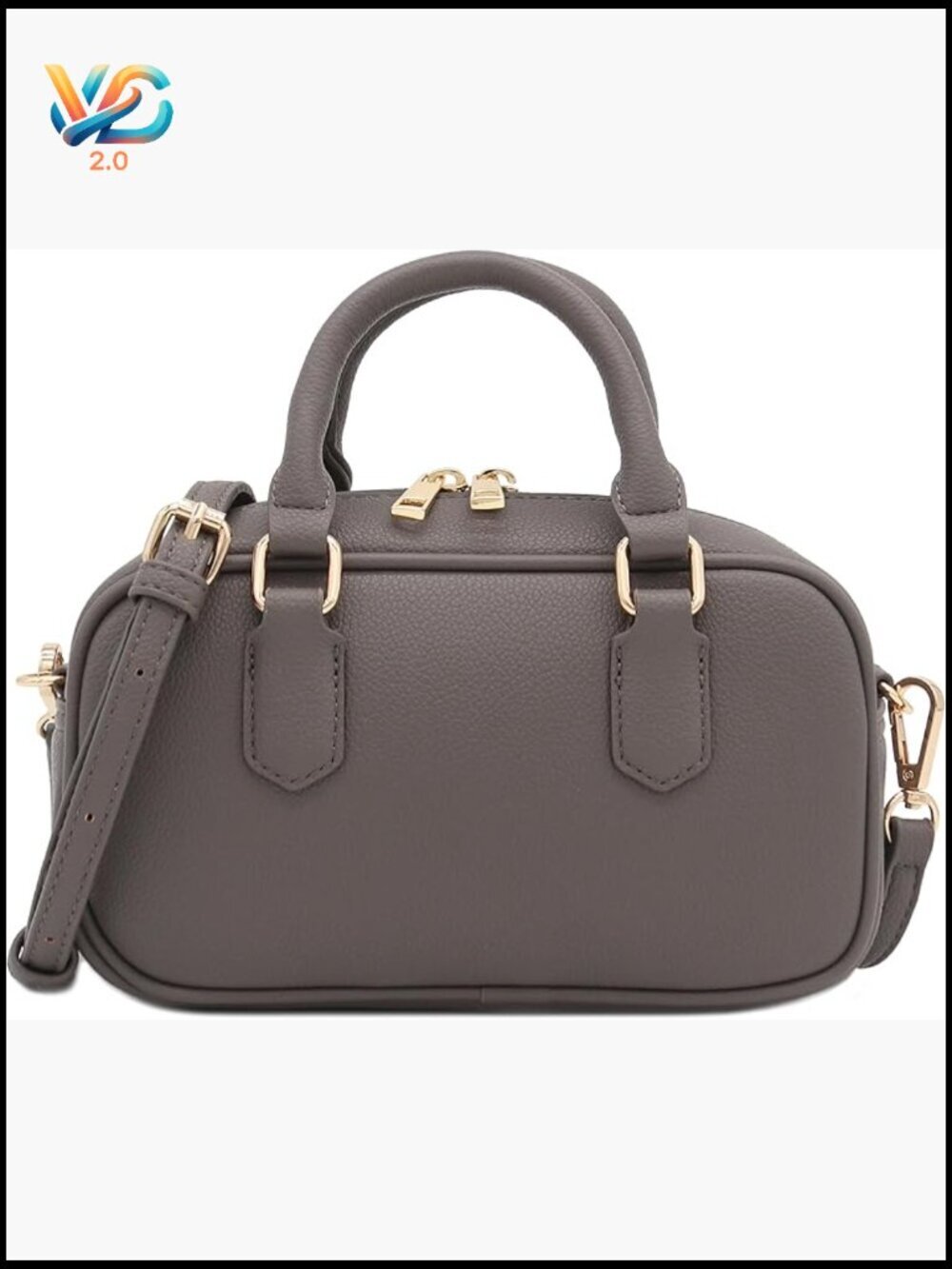 Mini PU Leather Satchel Crossbody Bag with Adjustable Strap